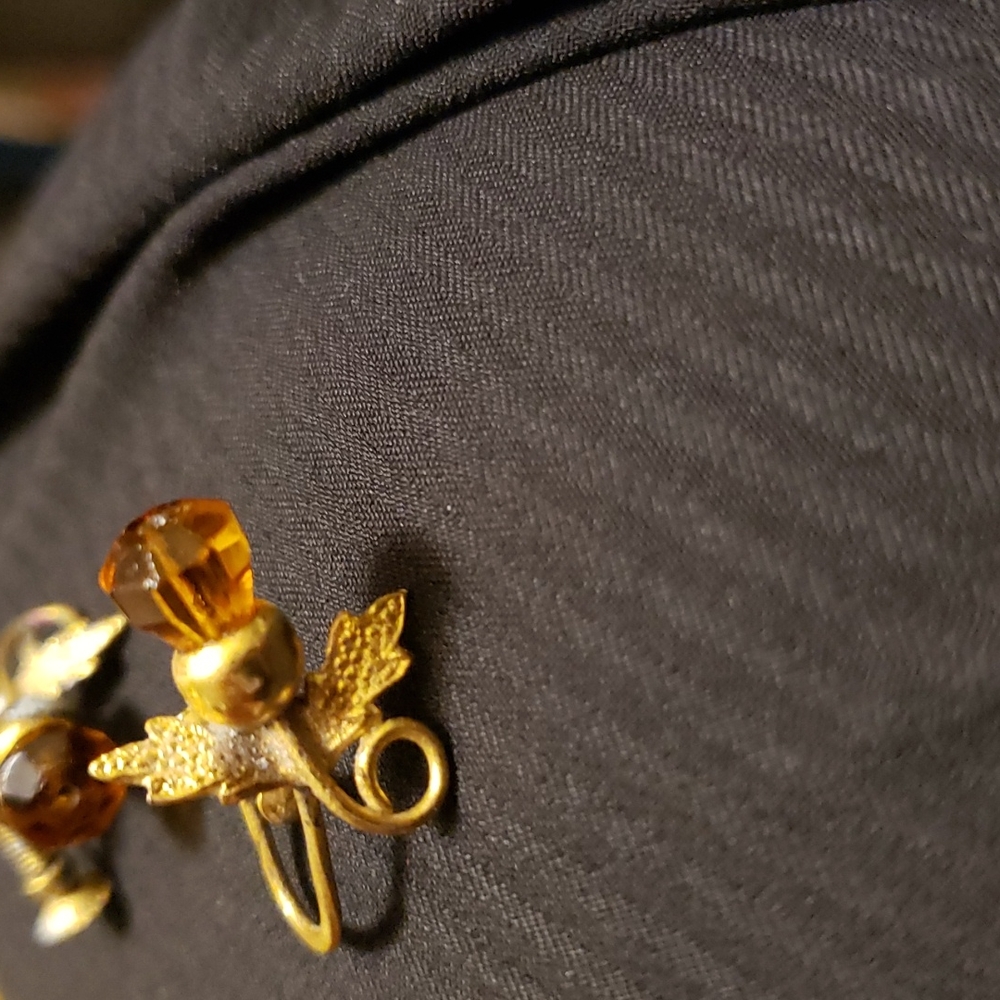 WBS Signed Ward Brothers vintage clip errings